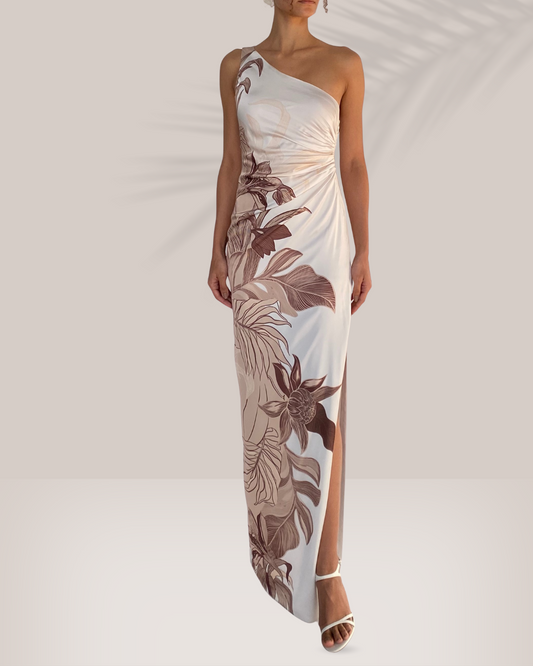 Rococo Sand Cali One Shoulder Maxi Dress
