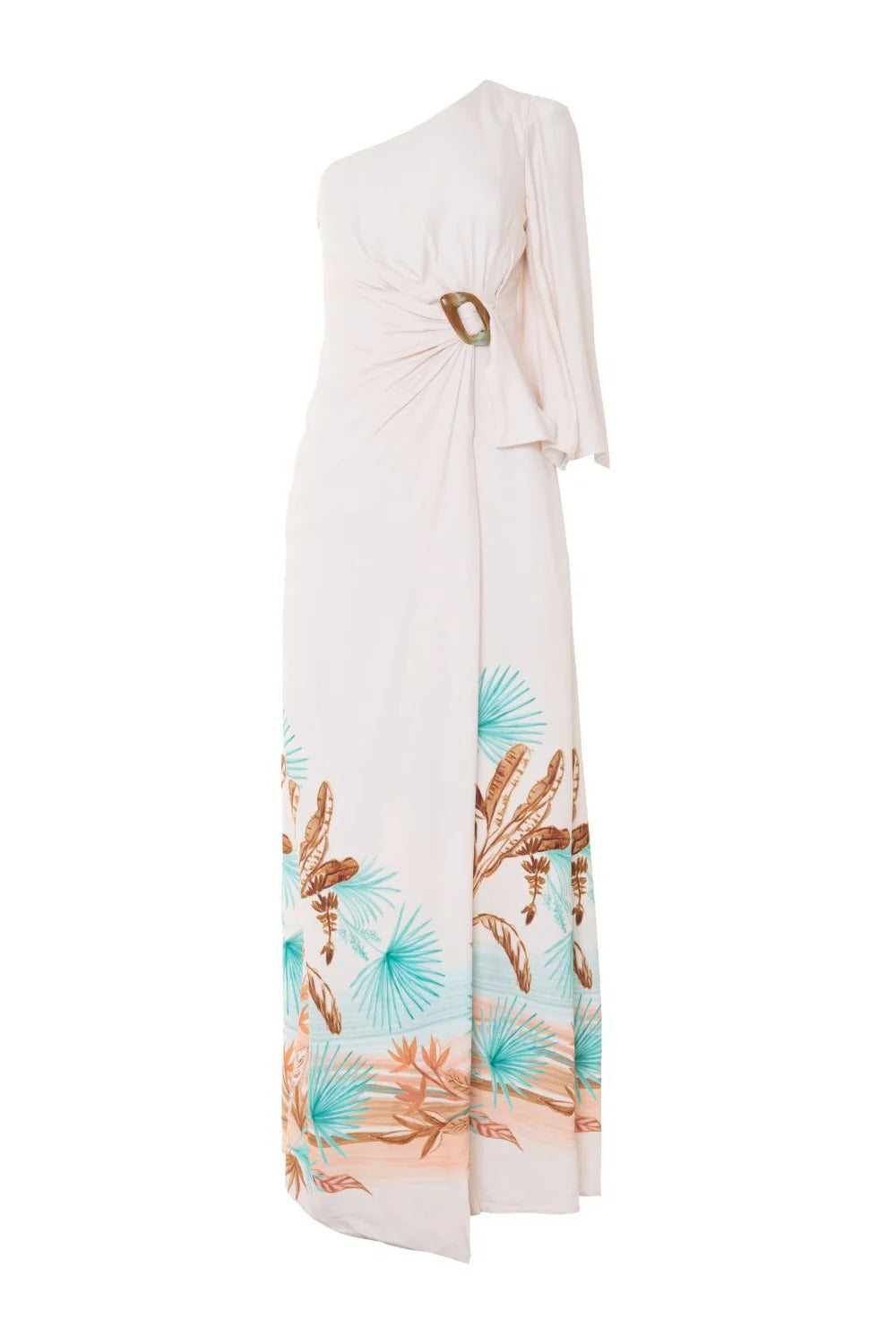 PatBo Bananeira Tropical One Shoulder Maxi Dress
