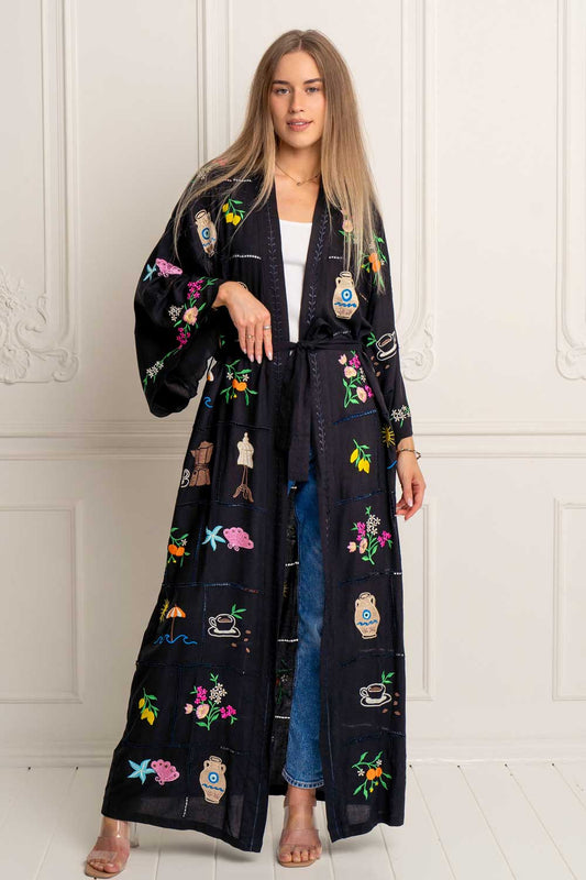 Zaimara Mediterranean Jewel Kimono