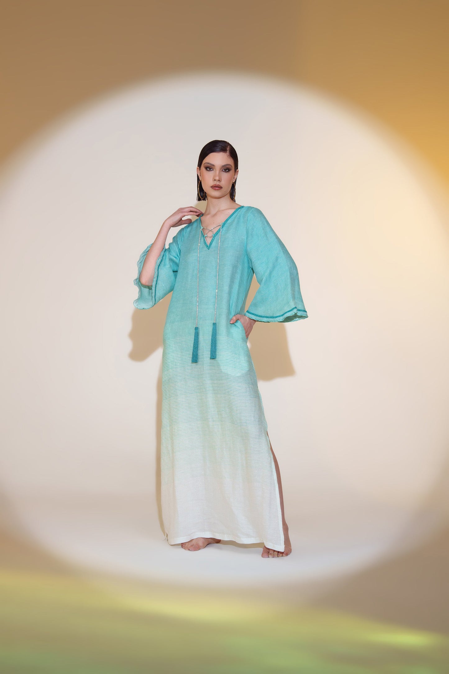 Pho Long Dress Emerald