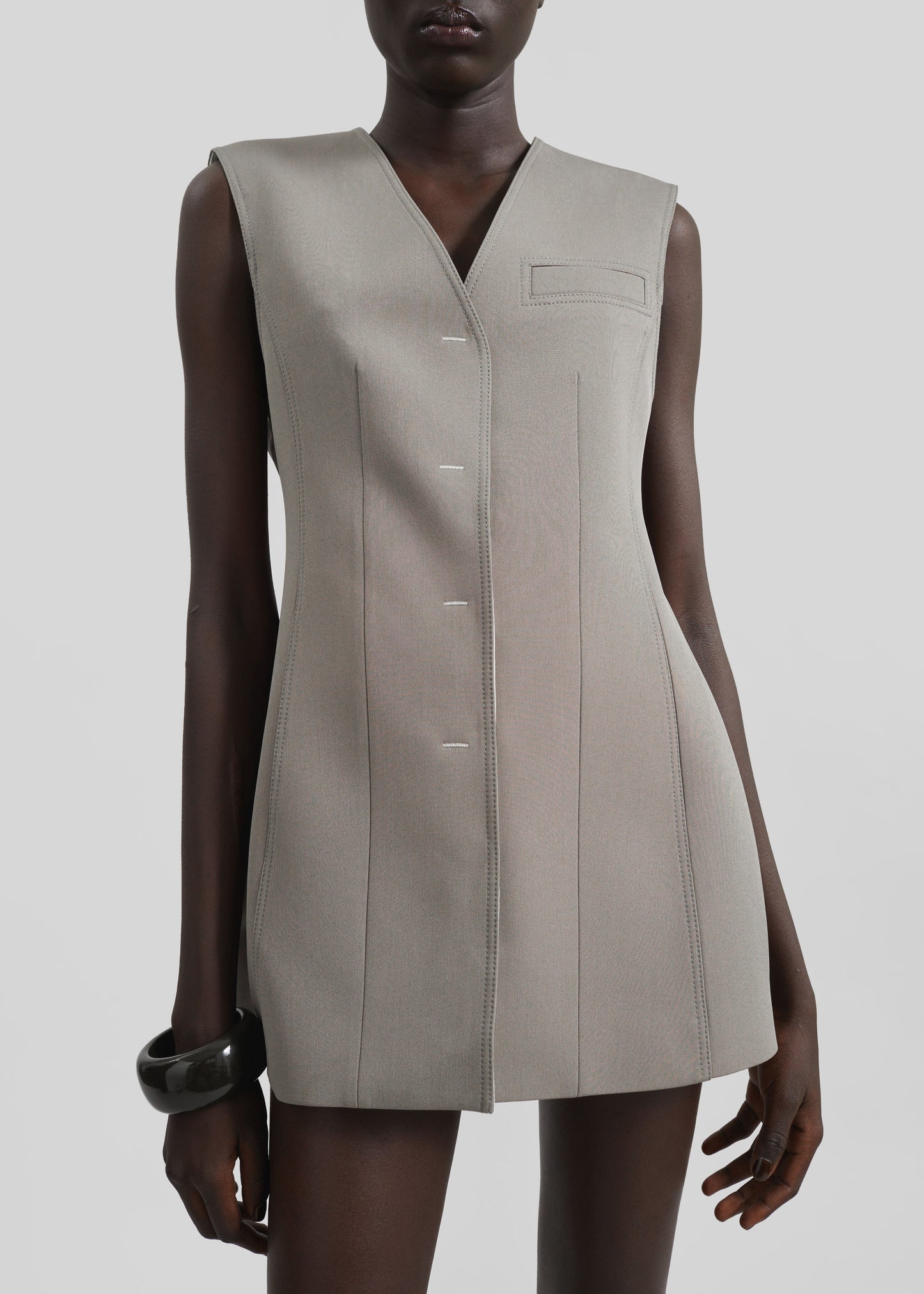 Ashbury Vest Dress - Taupe