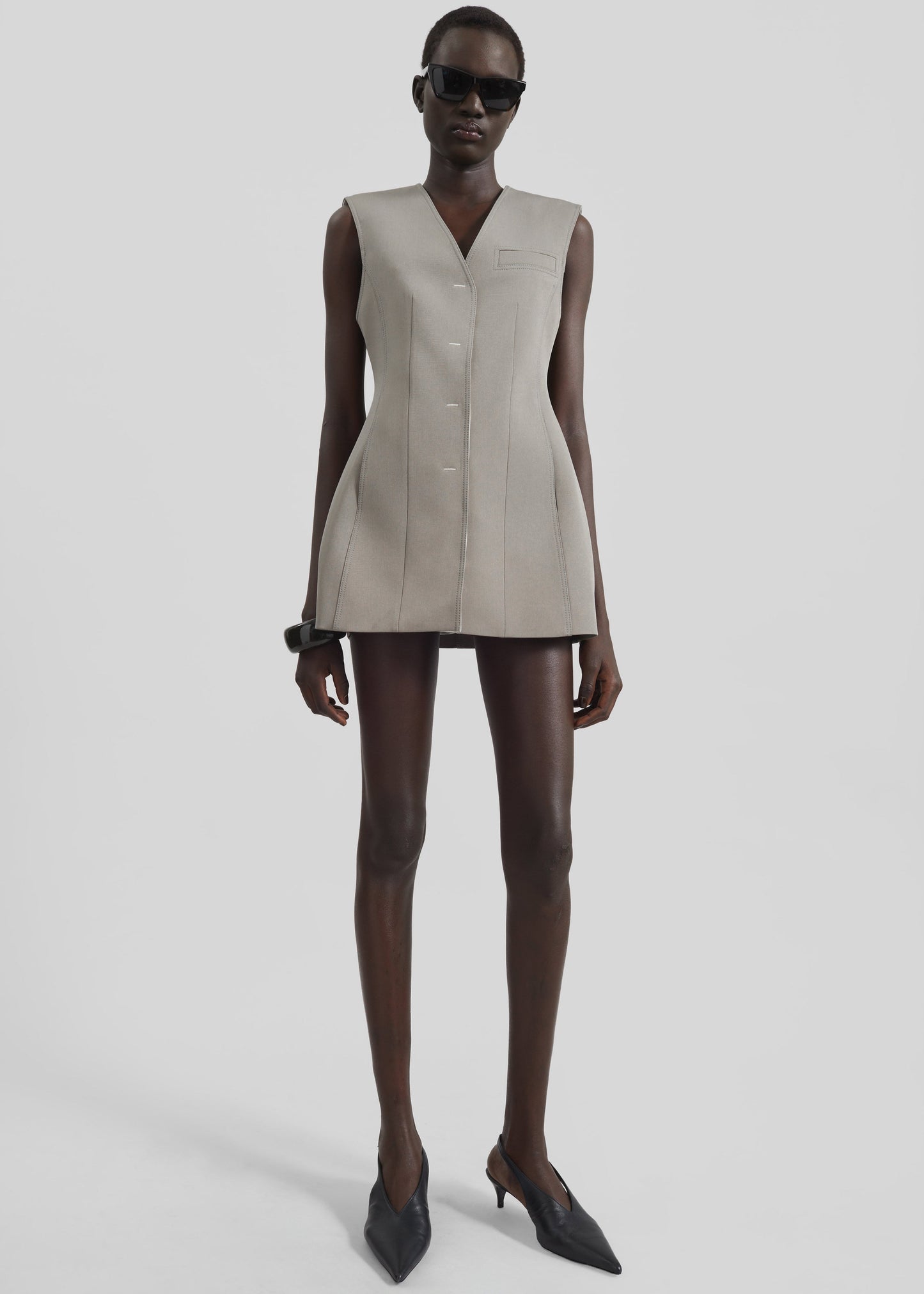 Ashbury Vest Dress - Taupe