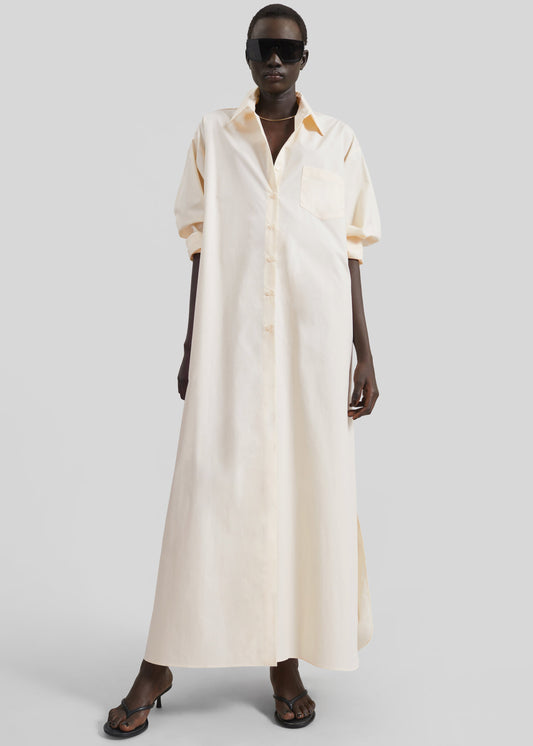 Avery Shirt Dress - Light Peach