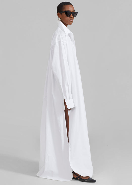 Avery Shirt Dress - White