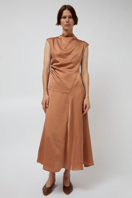 Atelier Delphine Twisted Dress in Camel