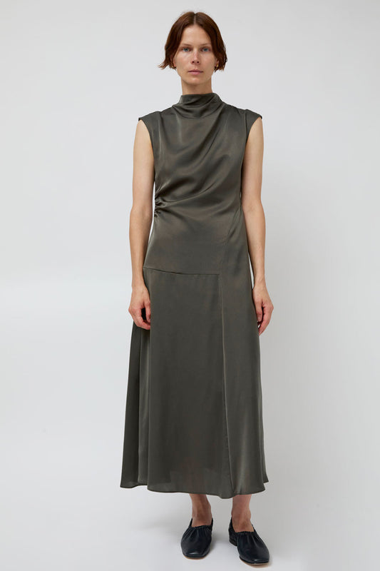 Atelier Delphine Twisted Dress in Olive