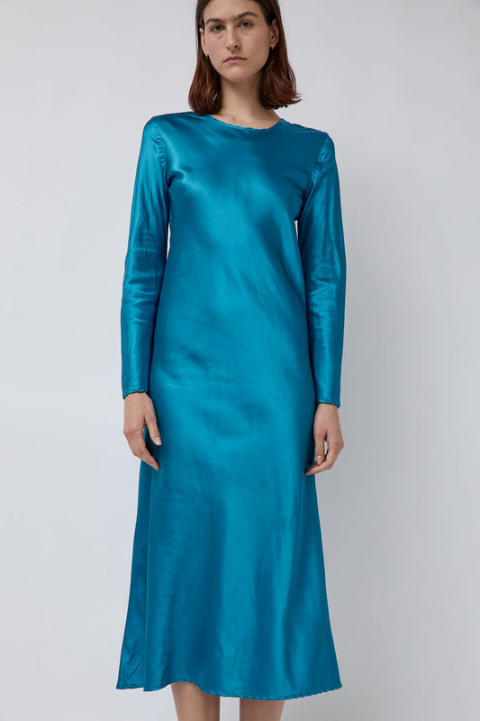 Baserange Dydine Long Sleeve Dress in Ora Blue
