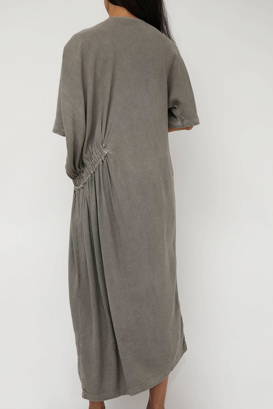 Black Crane Greek Dress in Dark Stone