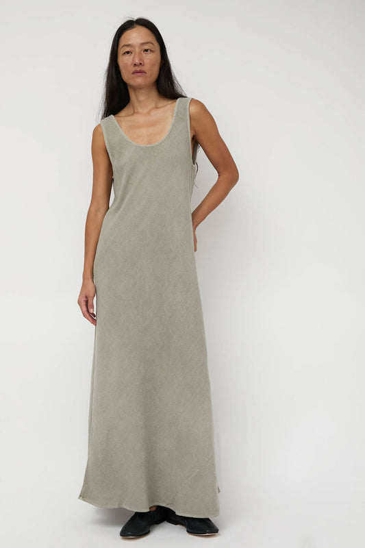 Black Crane Maxi Dress in Limestone