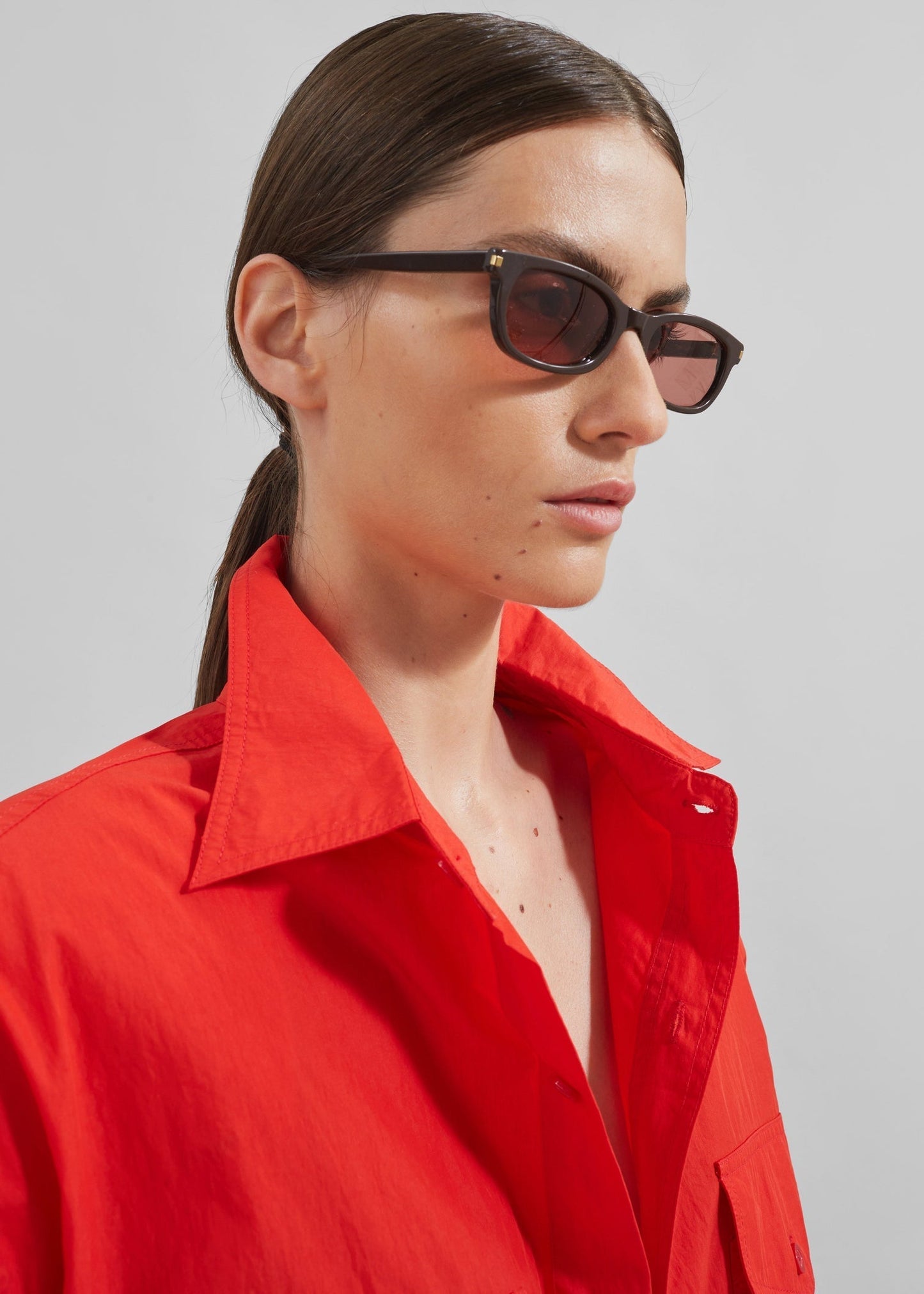 Calren Shirt Dress - Red
