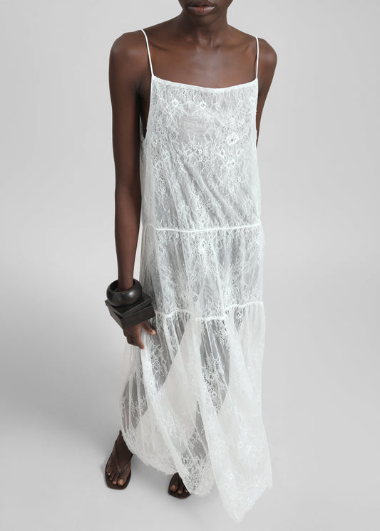 Calvi Maxi Lace Dress - White