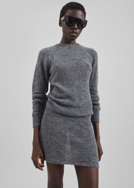 Coperni Buckle Cut-Out Dress - Grey