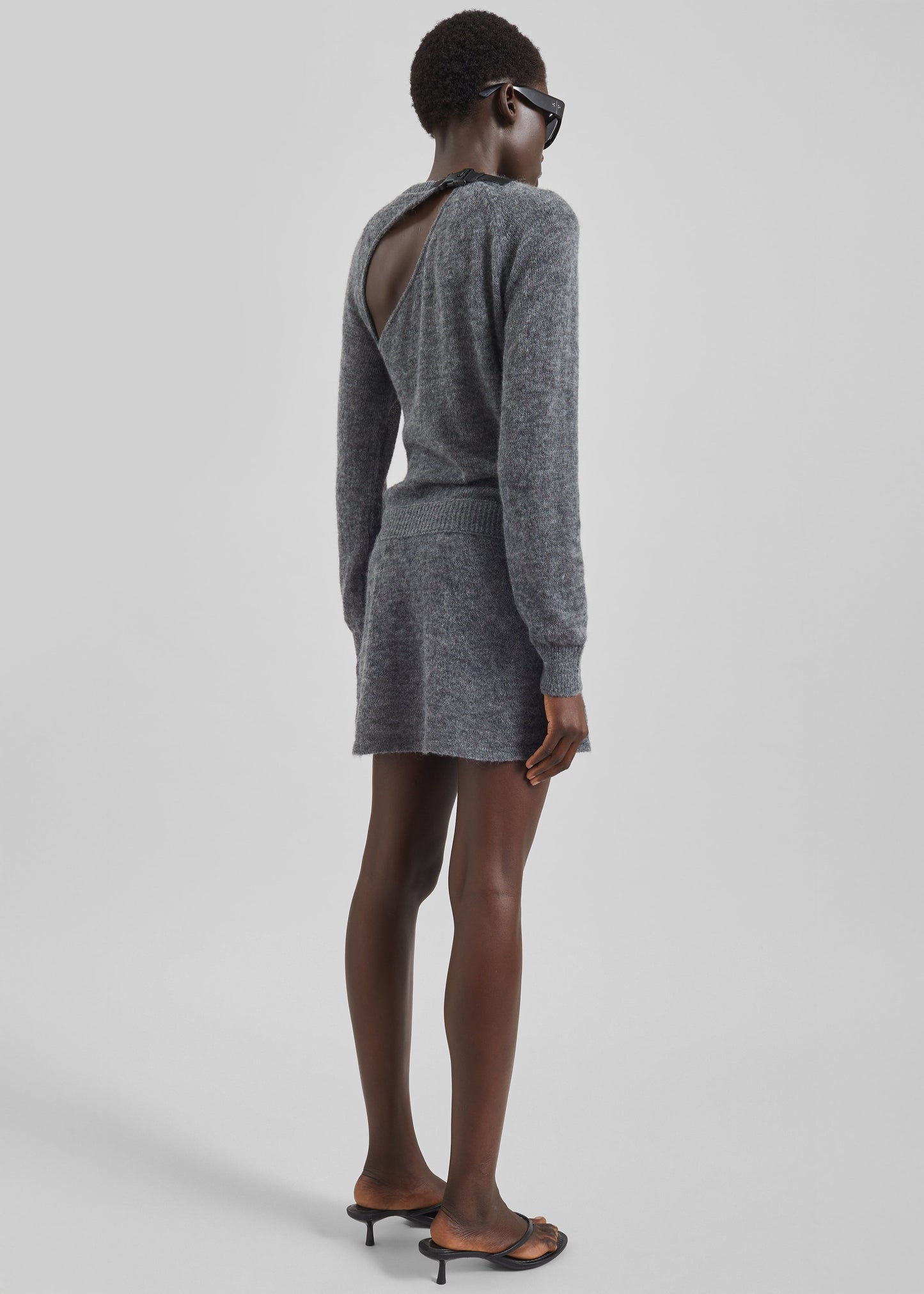 Coperni Buckle Cut-Out Dress - Grey