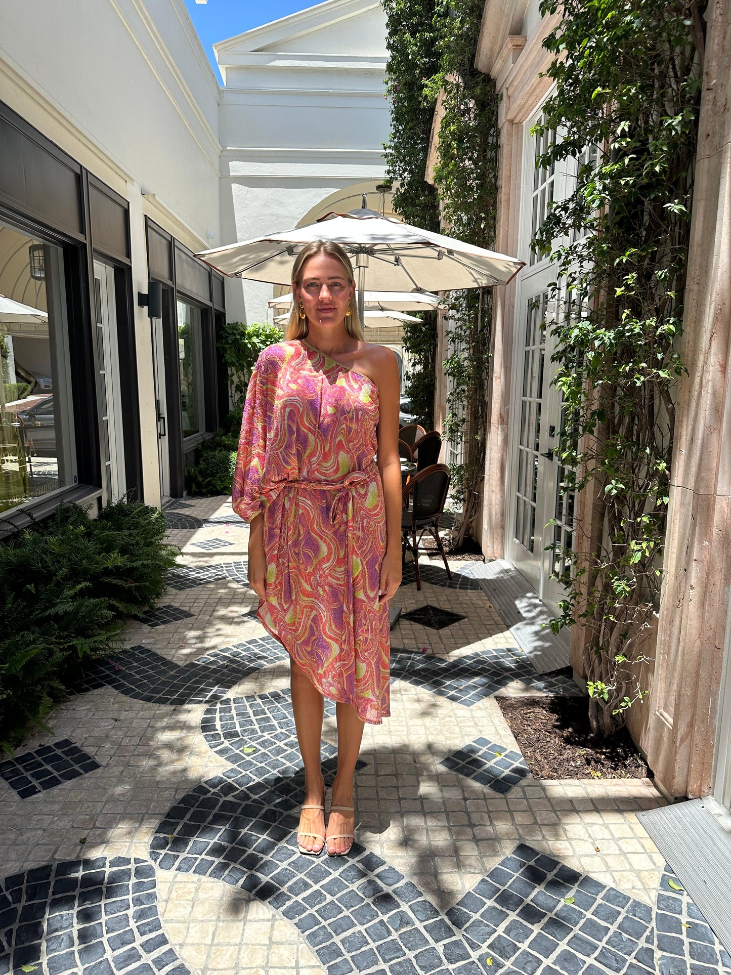 Vanita Rosa Nil Kaftan Long Dress