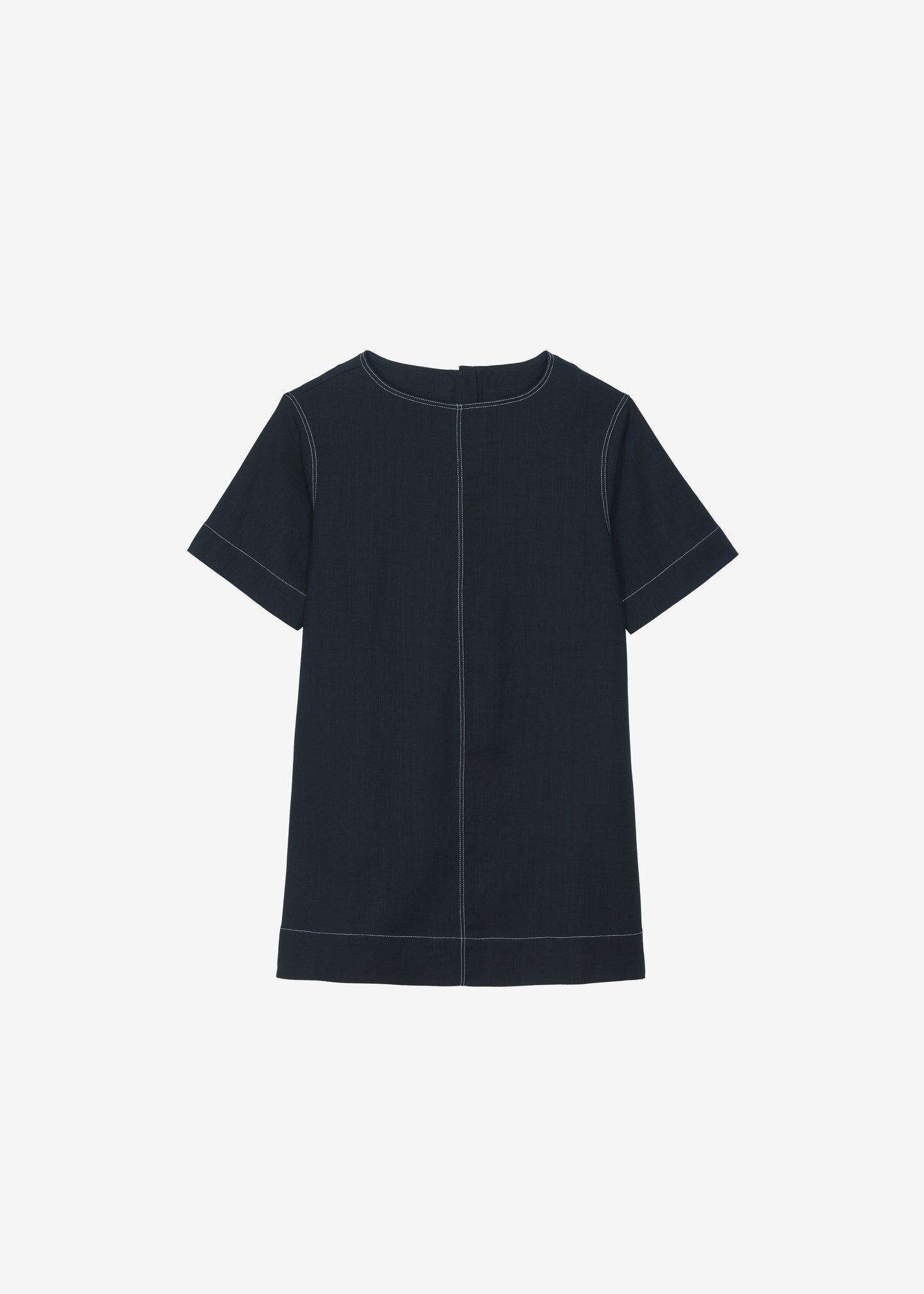 Ellerton Contrast Stitch Dress - Dark Navy