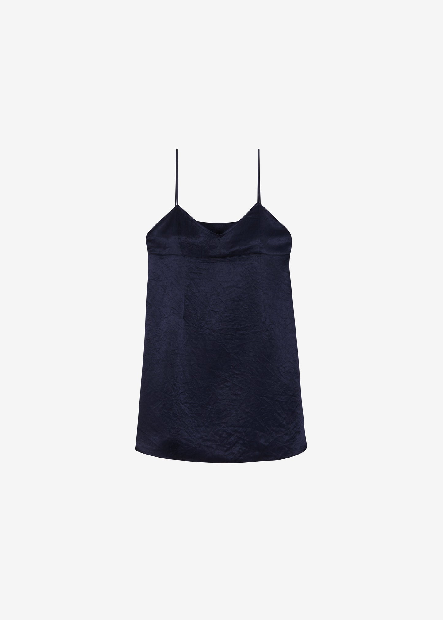 Elma Satin Mini Dress - Navy