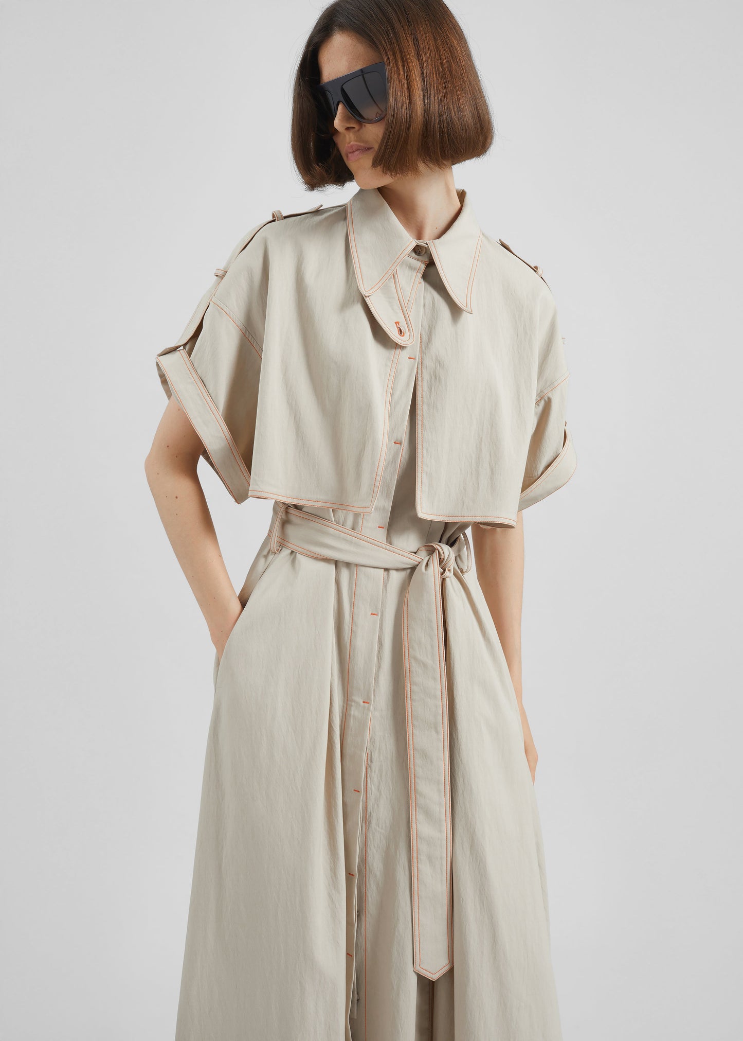 Everset Trench Dress - Beige
