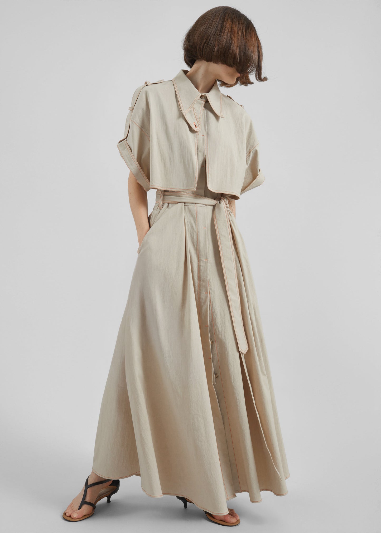 Everset Trench Dress - Beige