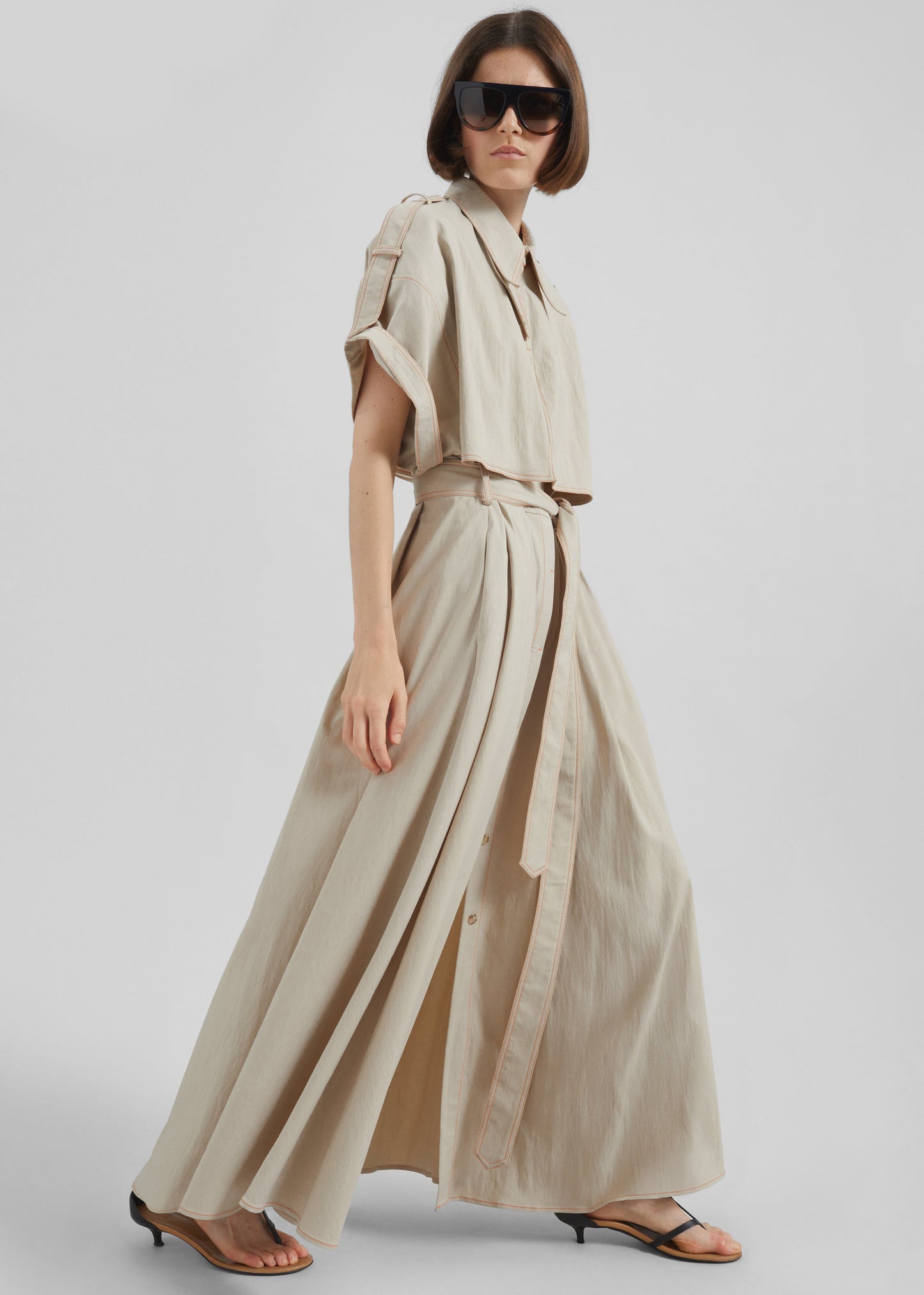 Everset Trench Dress - Beige