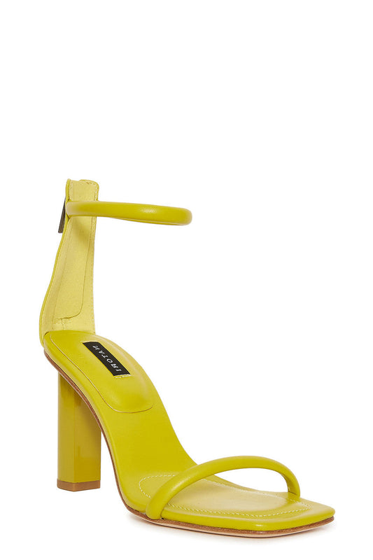Glow Nappa Leather Block Heel Sandal