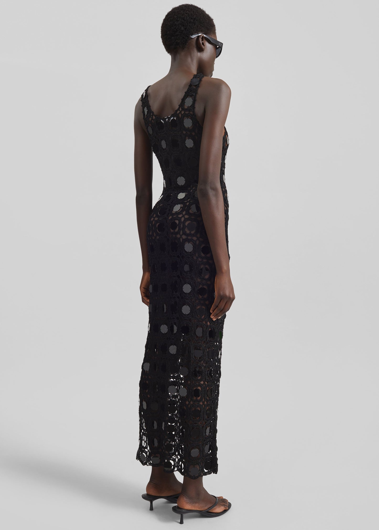 Hamina Mirror Crochet Dress - Black