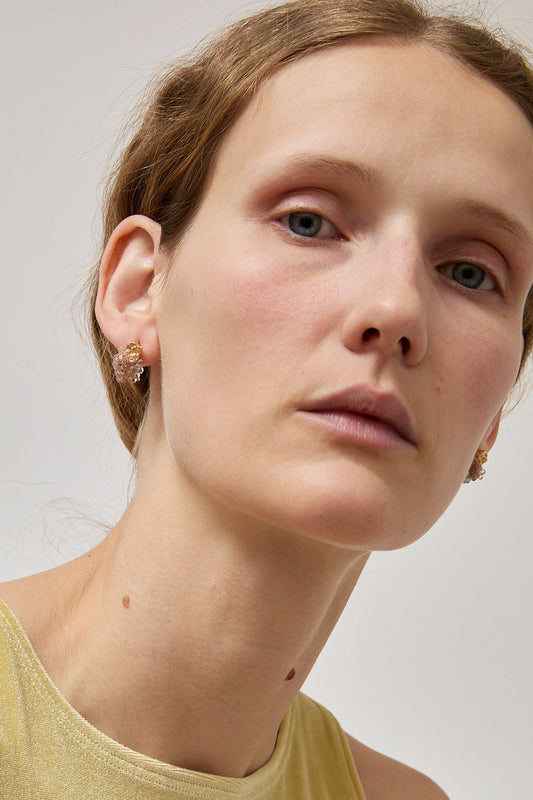 Hannayoo Works Night Rain Memory Earrings in Tan