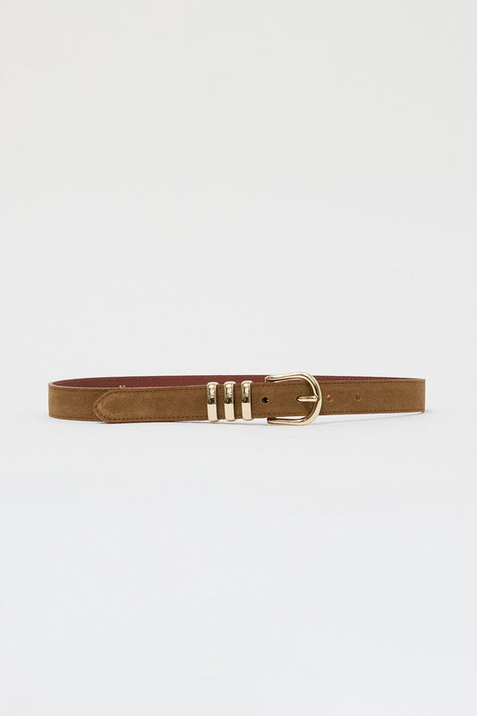 Herbert Frere Soeur La Iena Velours Belt in Tobacco