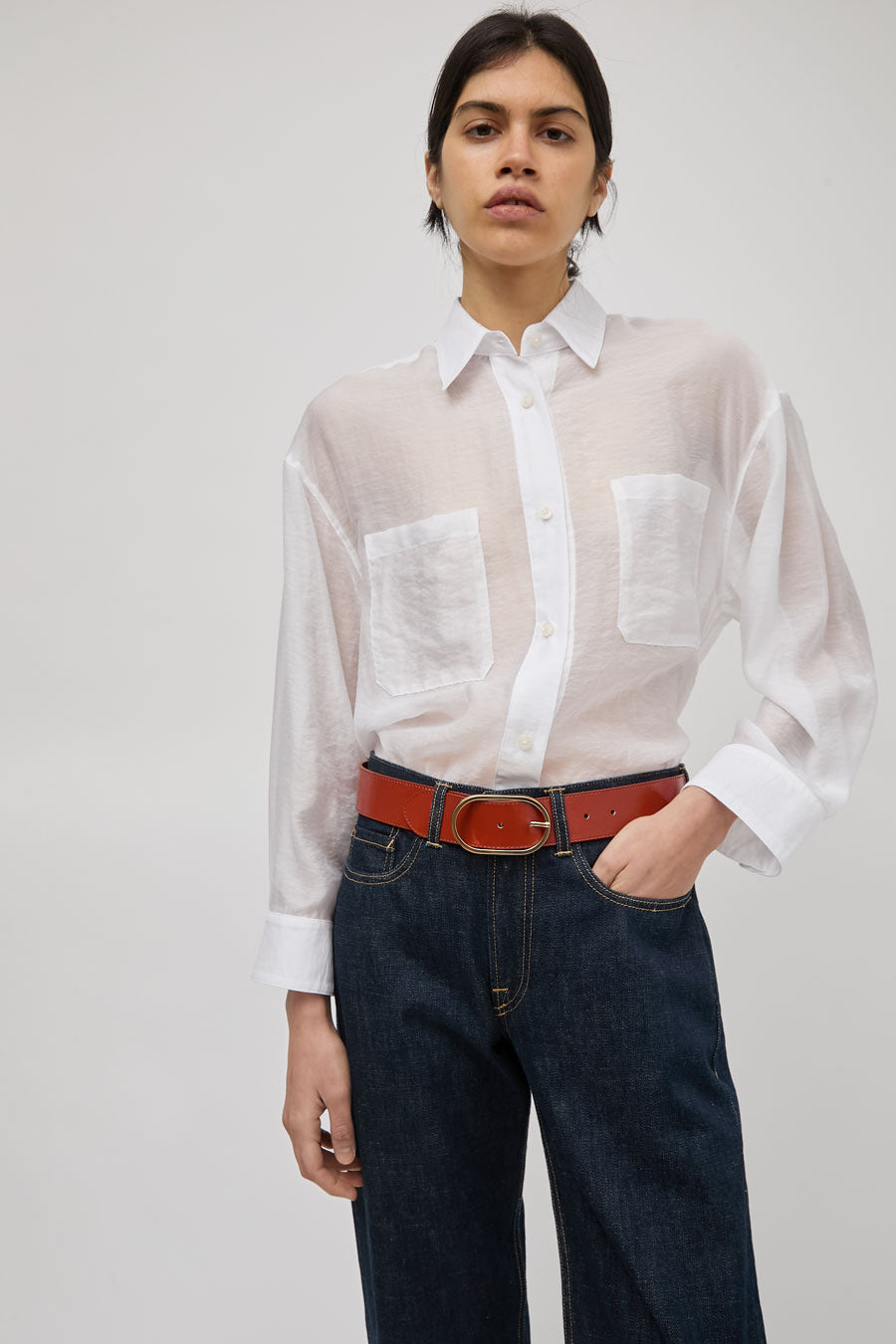 Herbert Frere Soeur La Paname Crispy Belt in Crispy Rouille