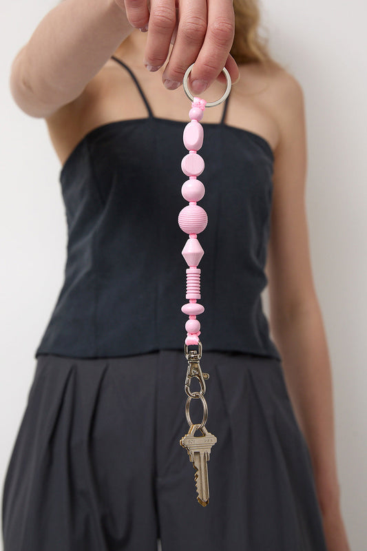 Ina Seifart Perlenmix Short Keyholder in Pastel Rose