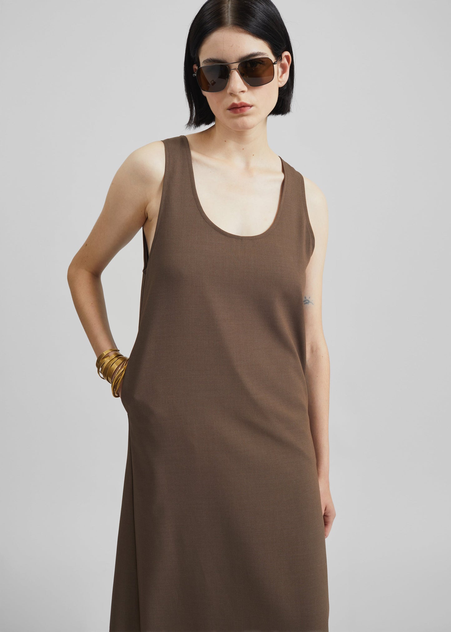 Kenmare Midi Dress - Brown