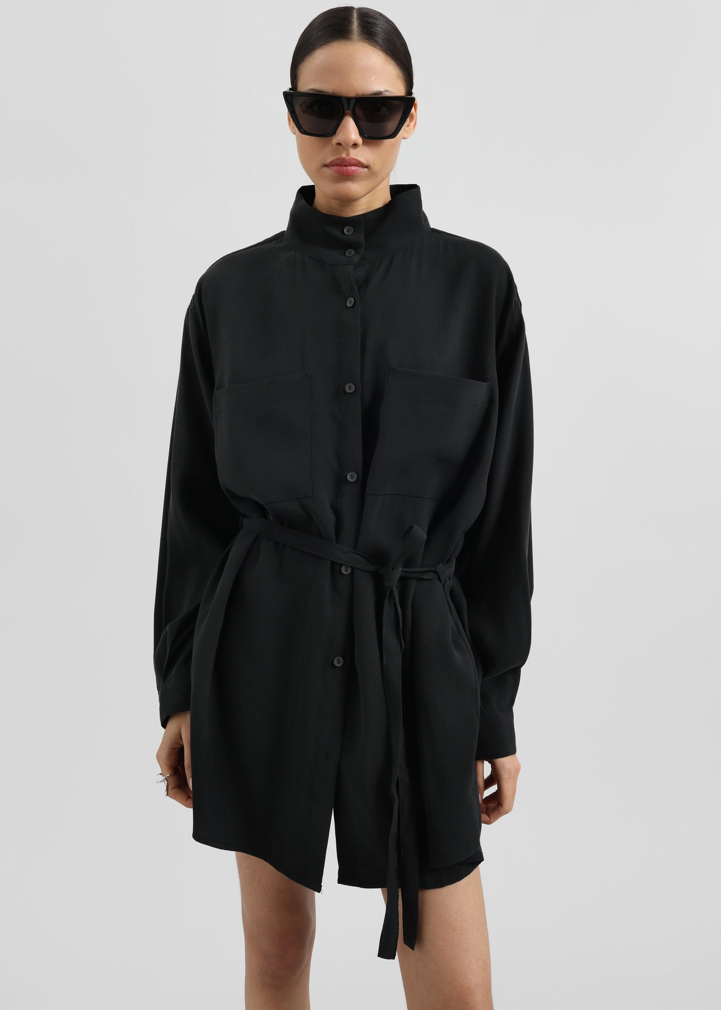 Kilure Shirt Dress - Black