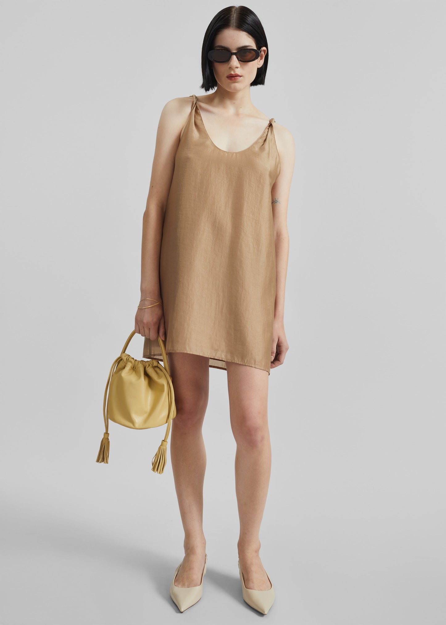 Kristi Mini Slip Dress - Bronze