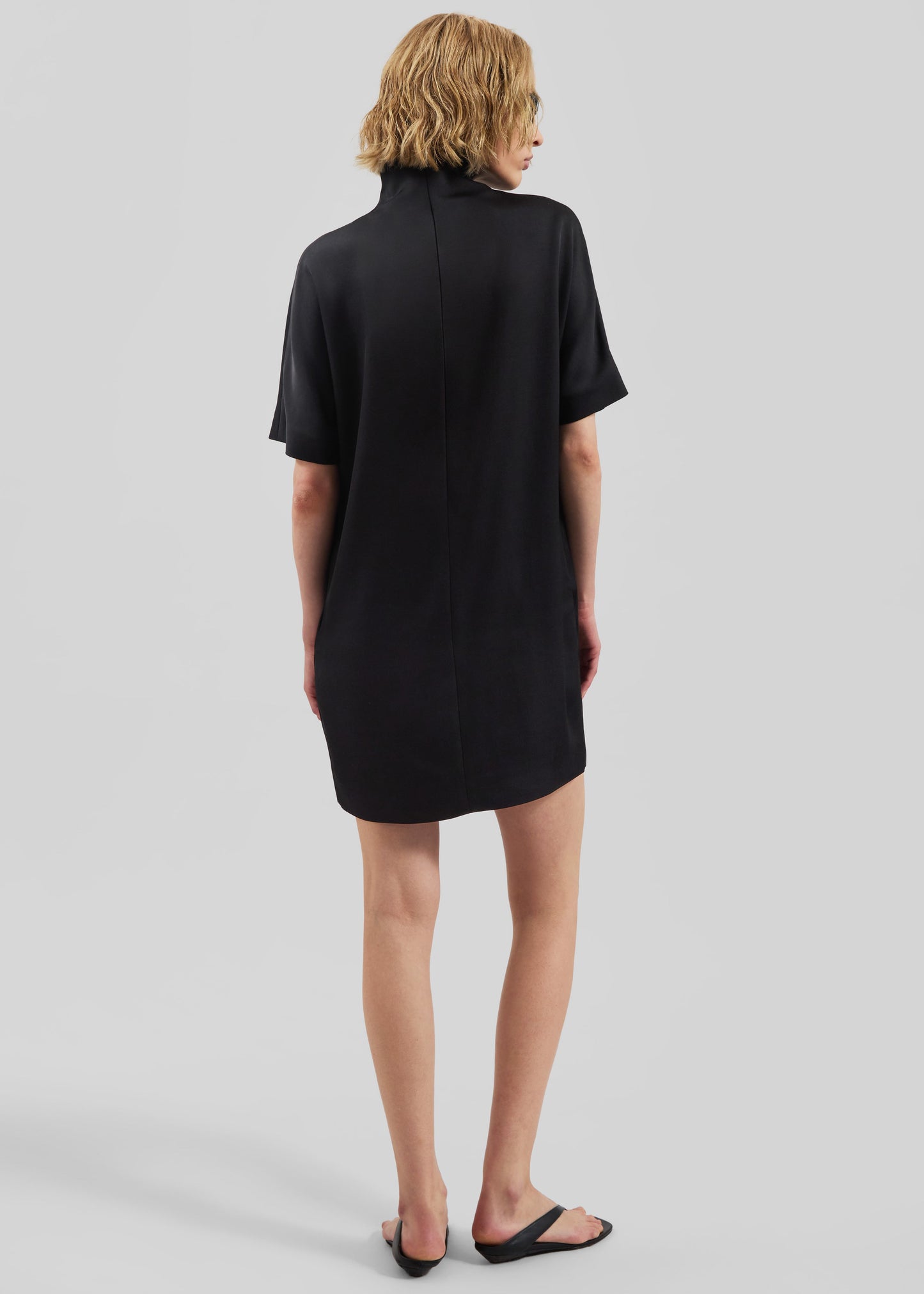 Loulou de Saison Elton Short Sleeve Mini Dress – Black