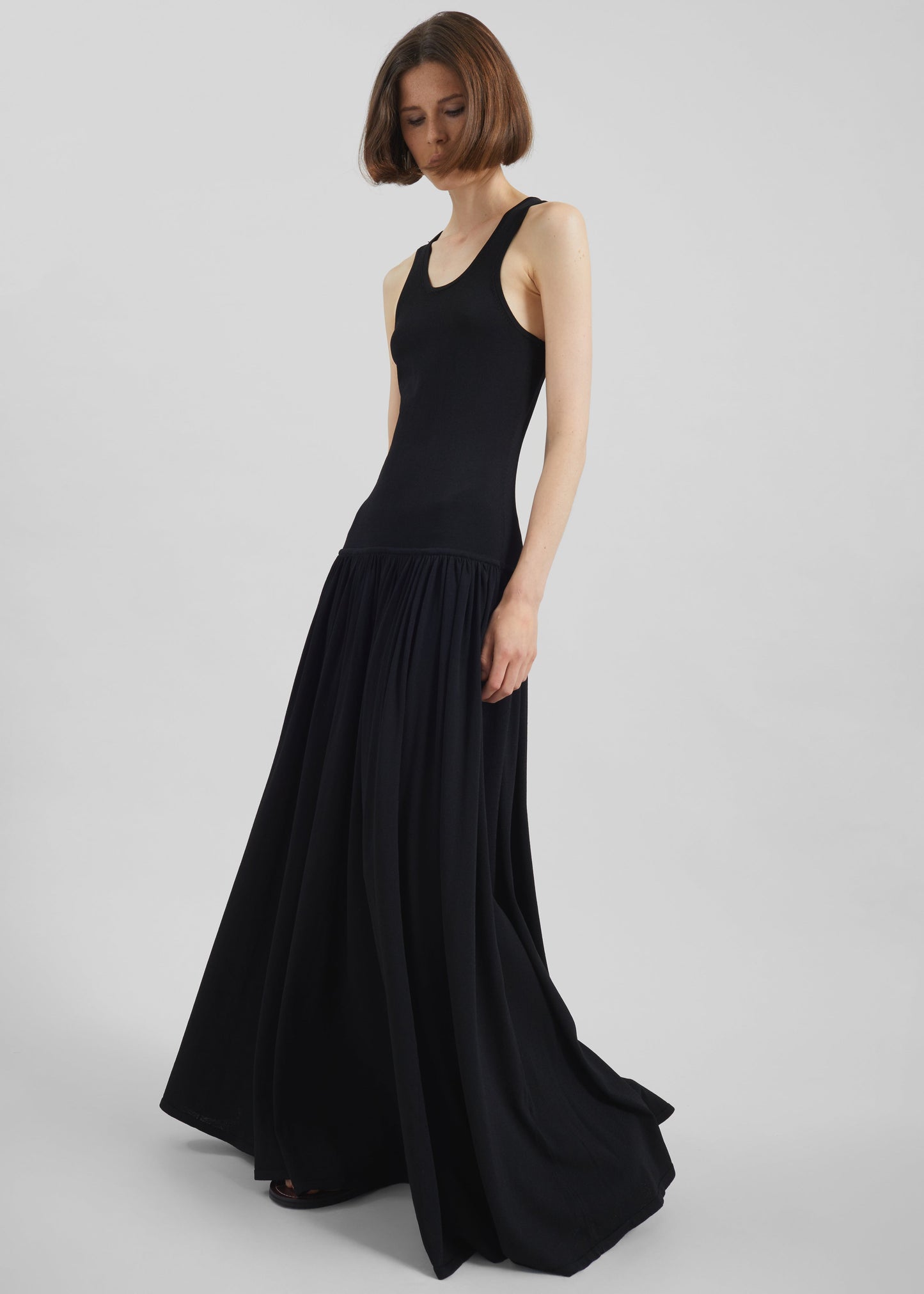 Loulou de Saison Jada Long Jersey Dress - Black
