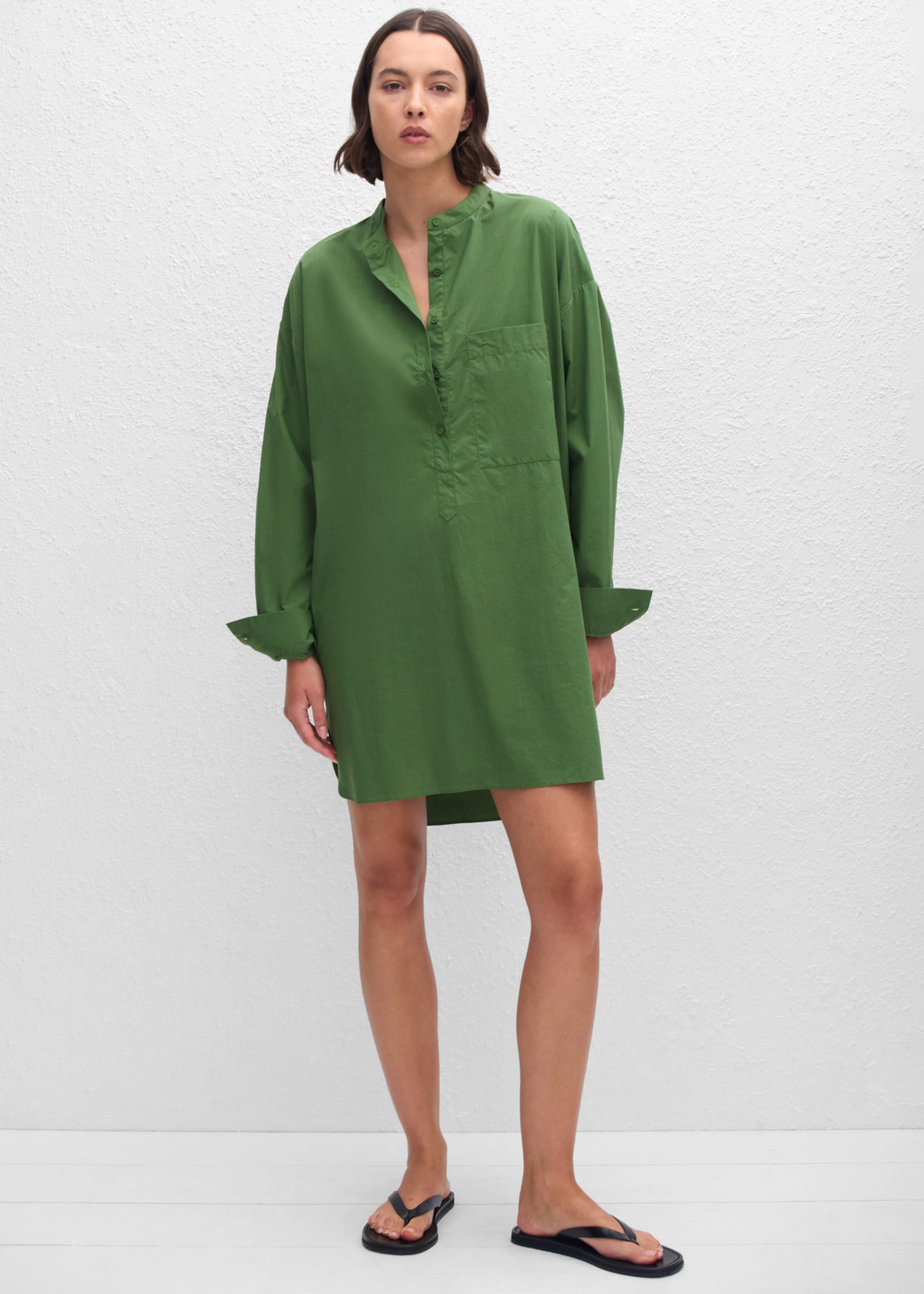 Matteau Popover Mini Shirt Dress - Cactus