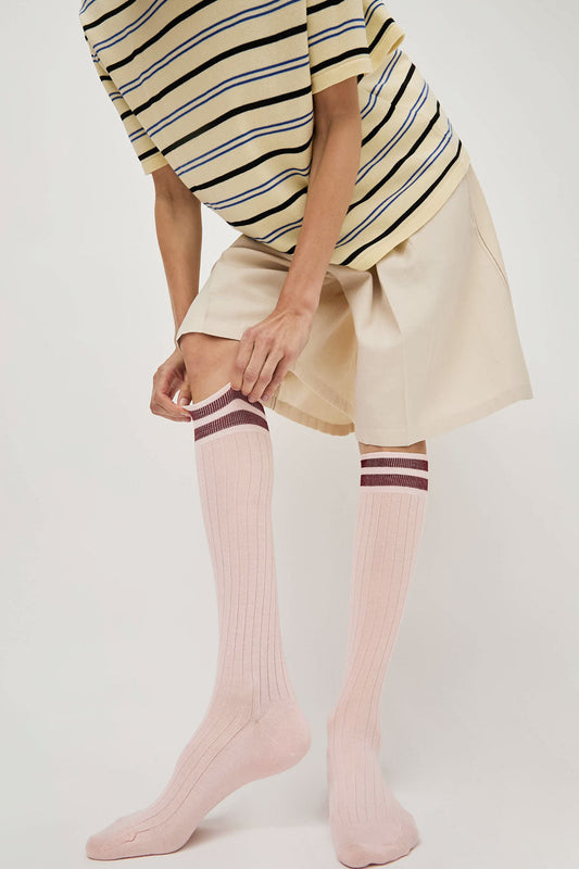 Maria La Rosa Bio Cotton Tube Socks in Pink