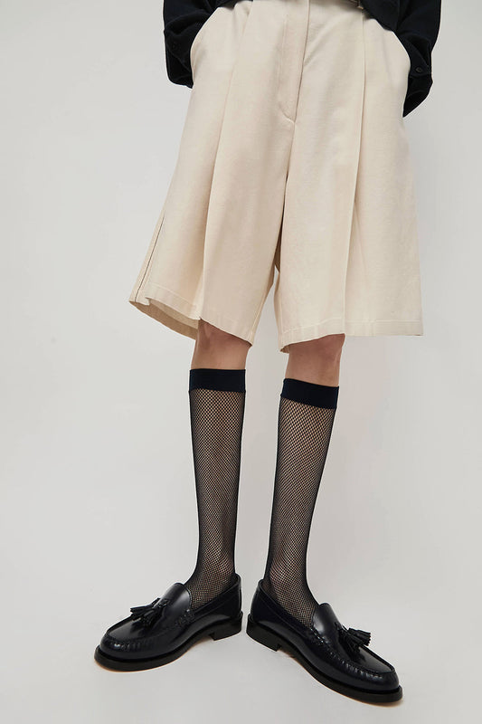 Maria La Rosa Net Ankle Socks in Black