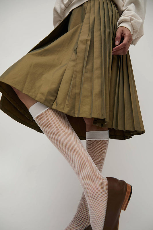 Maria La Rosa Net Ankle Socks in White