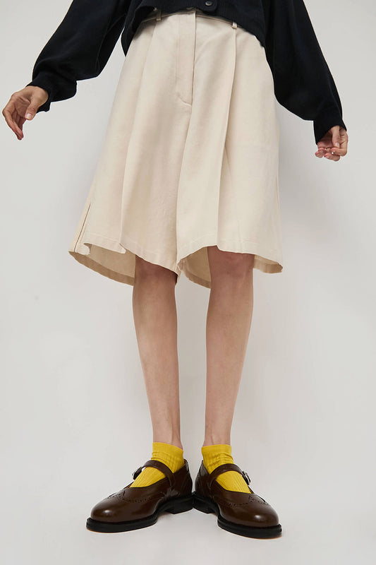 Maria La Rosa Ribbed Short Bio Cotton Socks in Limone