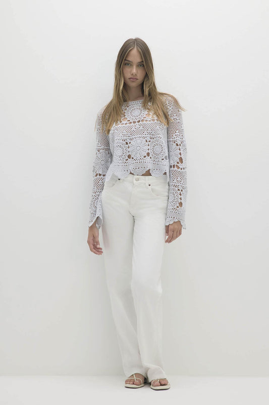 BRIA CROCHET CREWNECK