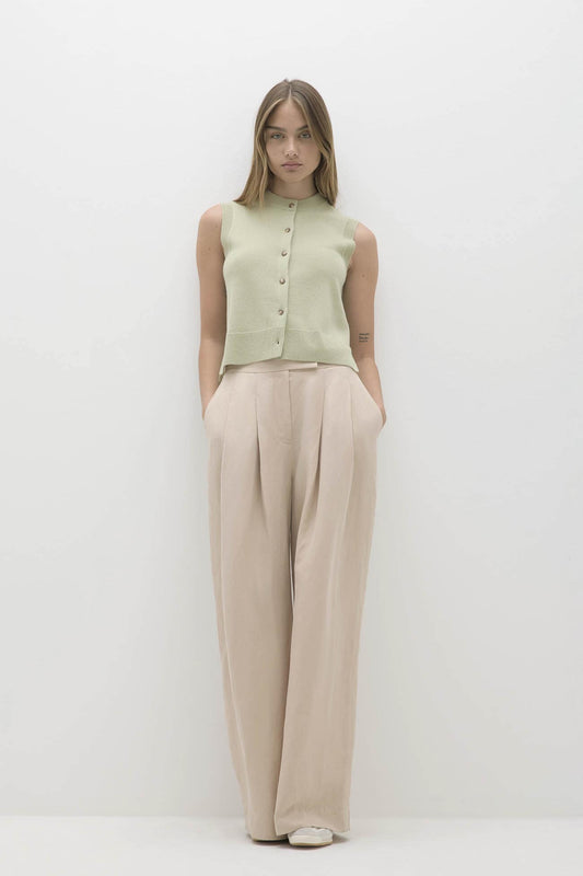 EMMALINE BUTTON-UP CASHMERE SWEATER VEST