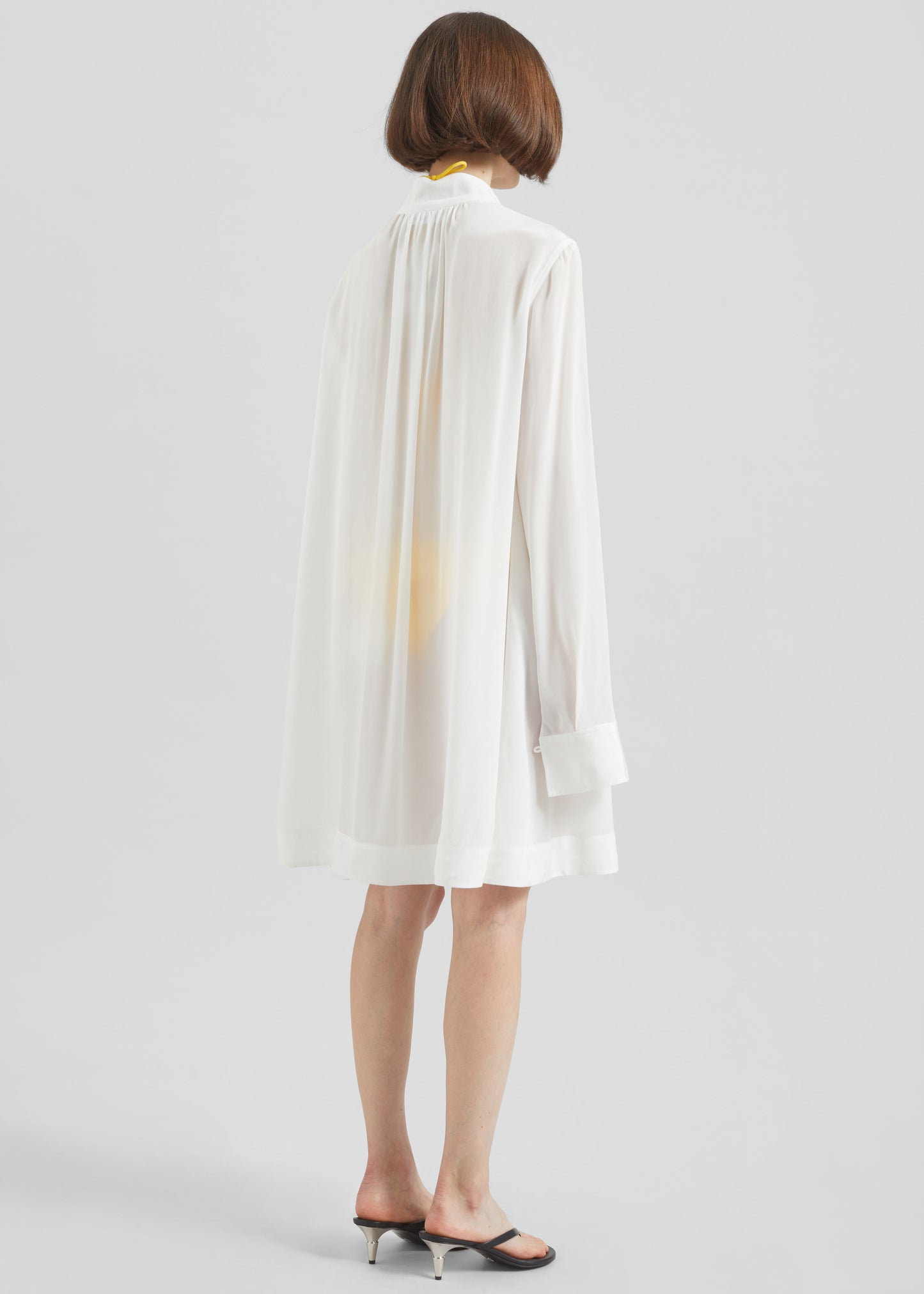 Nazare Fluid Shirt Dress - White