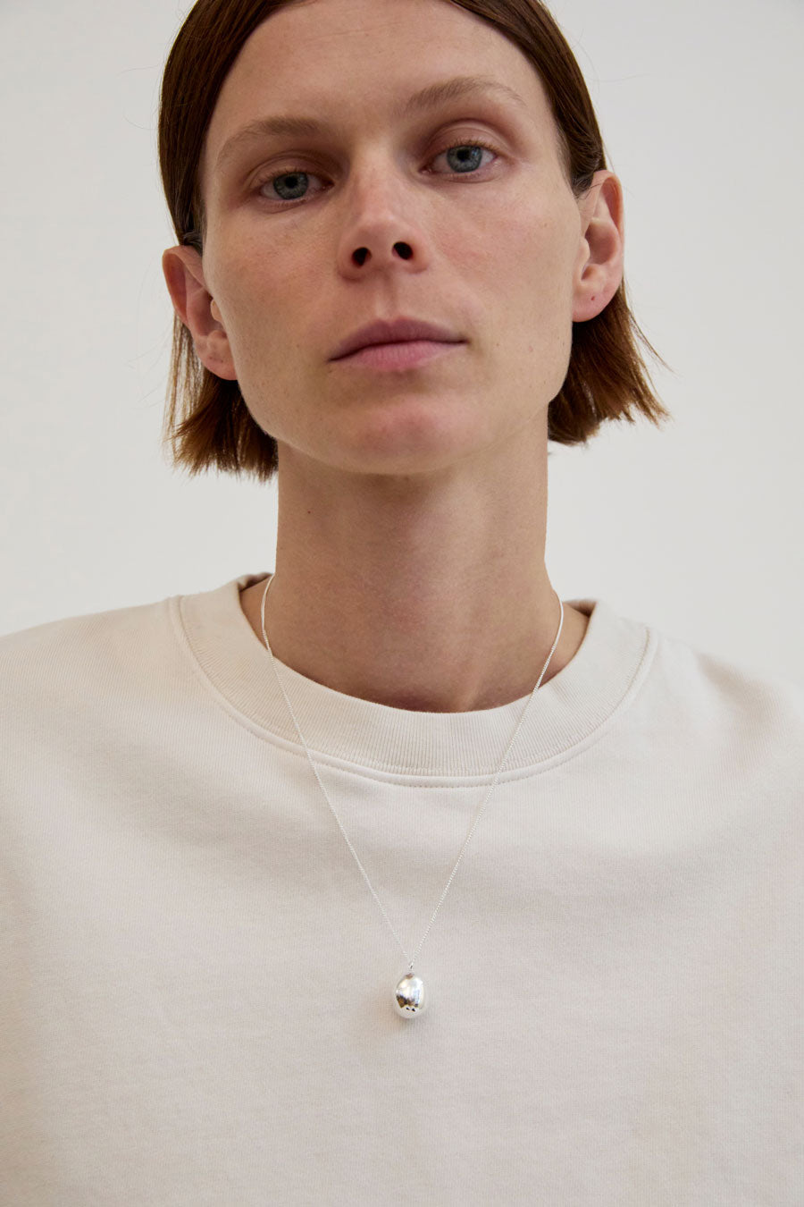 Nina Gordon Drop Necklace in Silver