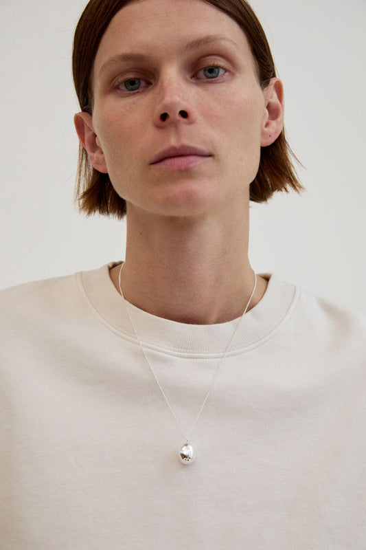 Nina Gordon Drop Necklace in Silver