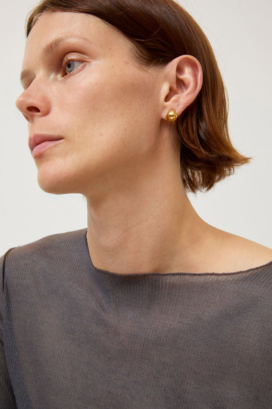 Nina Gordon Fold Hoops in Gold