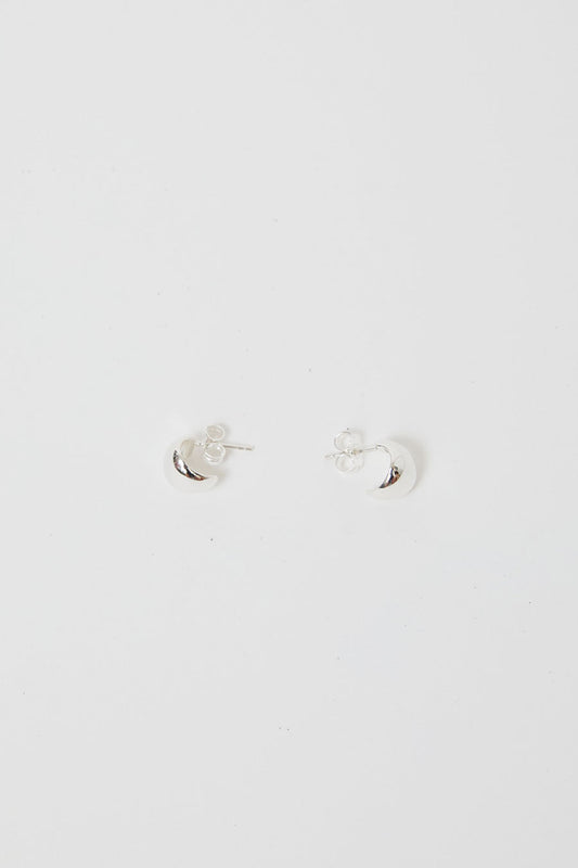 Nina Gordon Fold Hoops in Silver