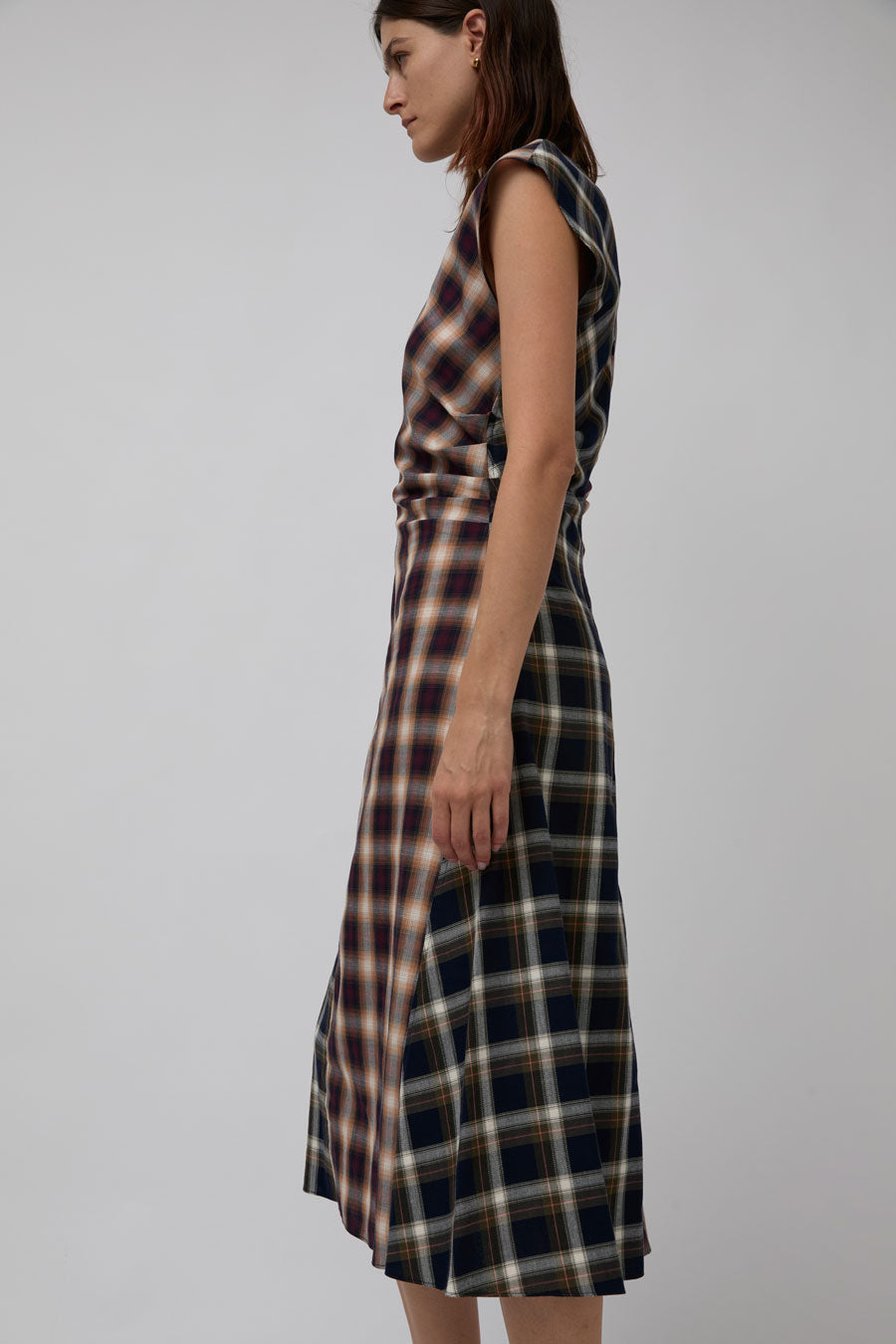 No.6 Rochelle Dress in Mixed Plaid