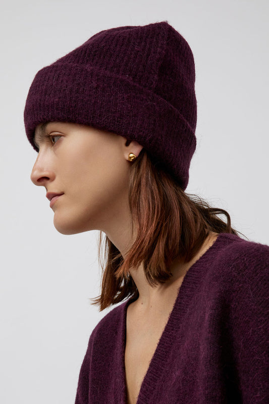 No.6 Knit Hat in Bordeaux