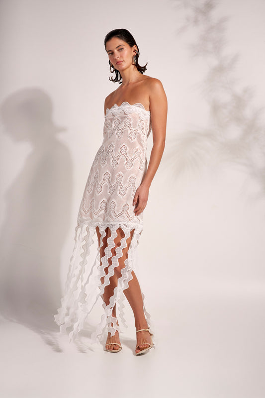 Waimari Oasis Maxi Dress White