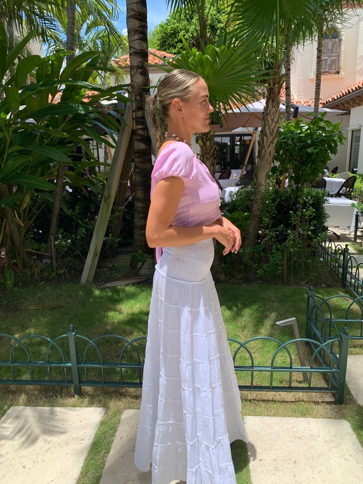 Bolero Susy Palloncino Linen Top